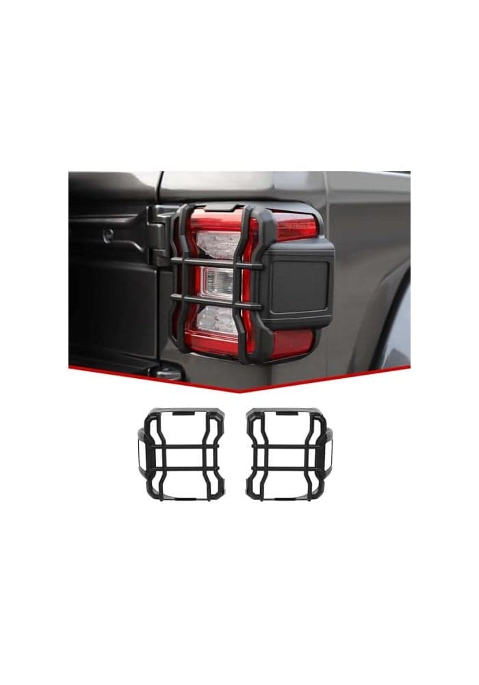 JeCar LED Brake Light Covers Taillight Guards Rear Lamp Trim Covers Exterior Accessories Compatible with Jeep Wrangler JL JLU 20182023