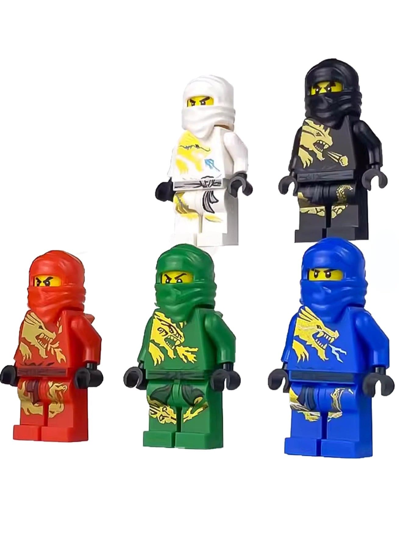 Ninjago Small Particle Assembly Toy Building Block Doll Toy(5 Types Of Dragon Ninja)