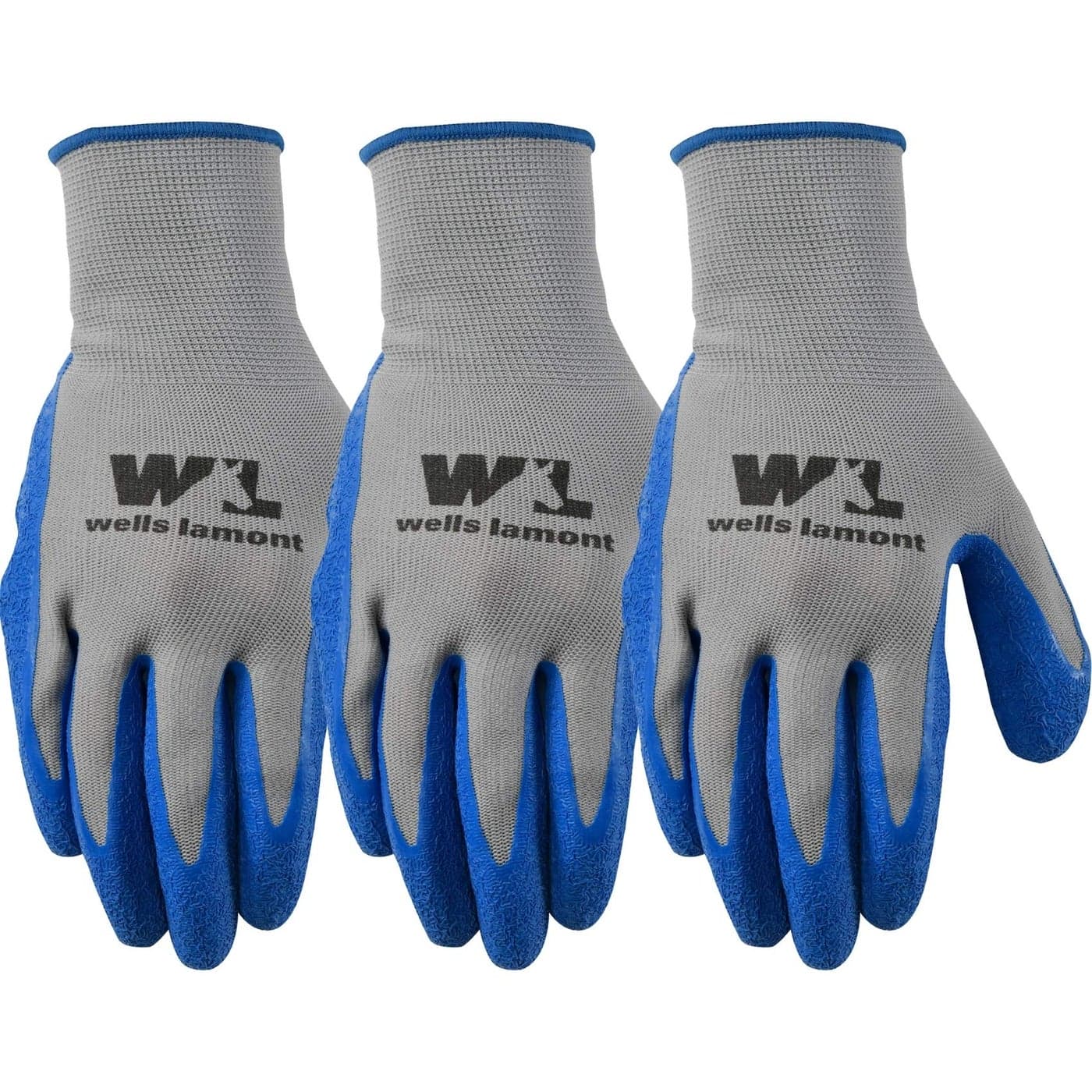 Wells Lamont 3 Pair Pack Mens Latex Grip Work Gloves XLarge 133XLF
