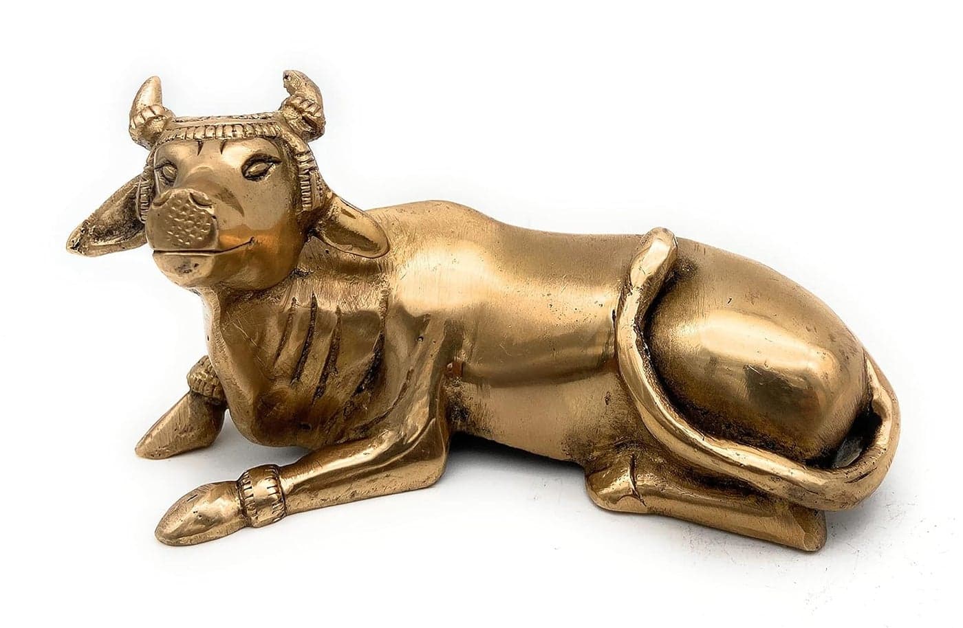 Bhunes Brass Cow Nandi Kamadhenu Kamdhenu Cow Holy Cow Brass Idol Brass Kamadhenu Holy CowGold 25 Inch 1 Piece