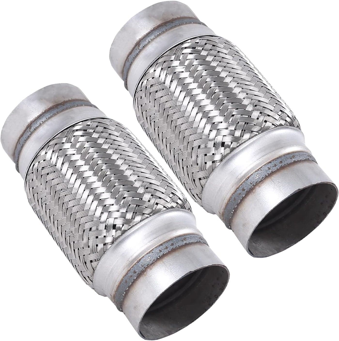 FGJQEFG Exhaust Flex Pipe Stainless Steel Braid 3" x 6" with Ends 8" Overall Length