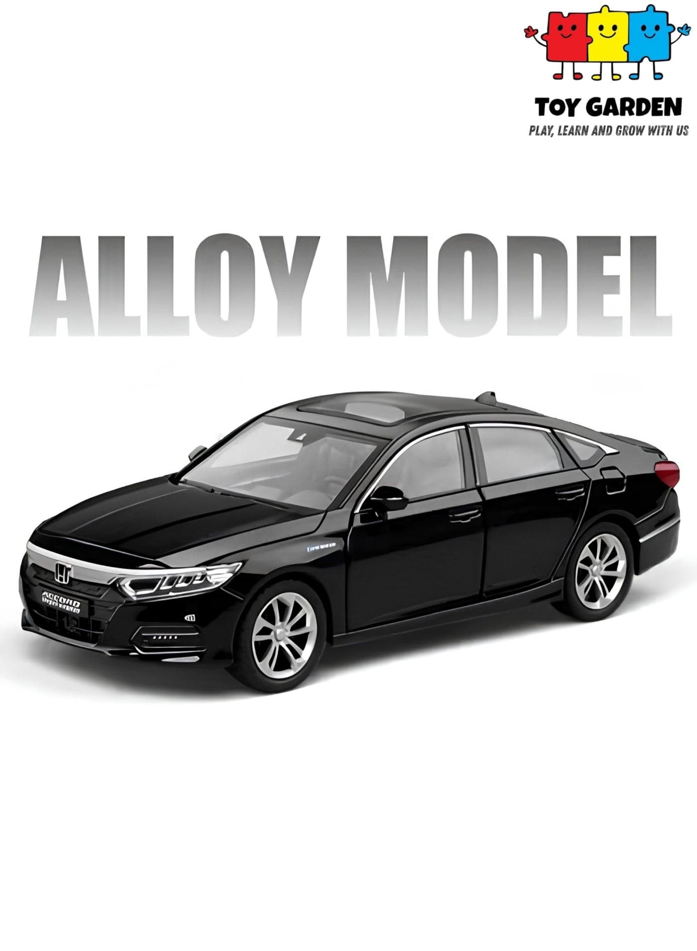 1:24 Scale Simulation of Honda Accord Diecast Car – Alloy Model Toy with Sound & Light, Pull Back Action, Collectible Gift for Kids