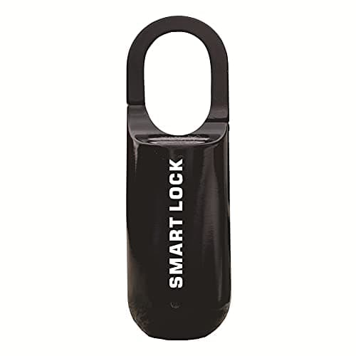 OLSIC Alloy Steel Mini Smart Fingerprint Lock Biometric USB Rechargeable Padlock Chip Anti-Theft,for Luggage Box Bag (Black)