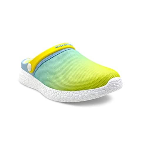 KazarMax Boys Lemon Turquoise Ombre Clogs-3 UK