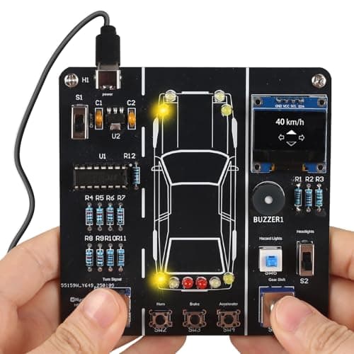 MIOYOOW DIY Car Driving Simulation Soldering Practice Kit Electronics Project Car Driver Simulator Solder Project Kit for High School College Students Learning