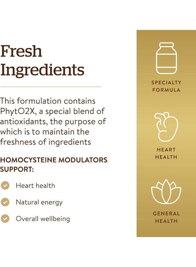 Homocysteine Modulators, 120 Vegetable Capsules Packaging May Vary