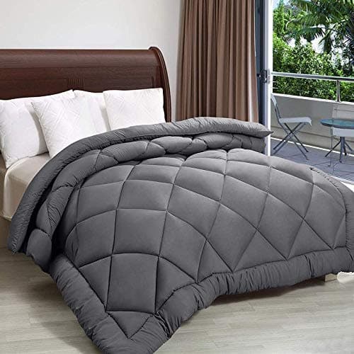 Rajasthan Crafts Microfiber 400TC Quilt (Dark Grey, 60x90 Inches) | TC - 400