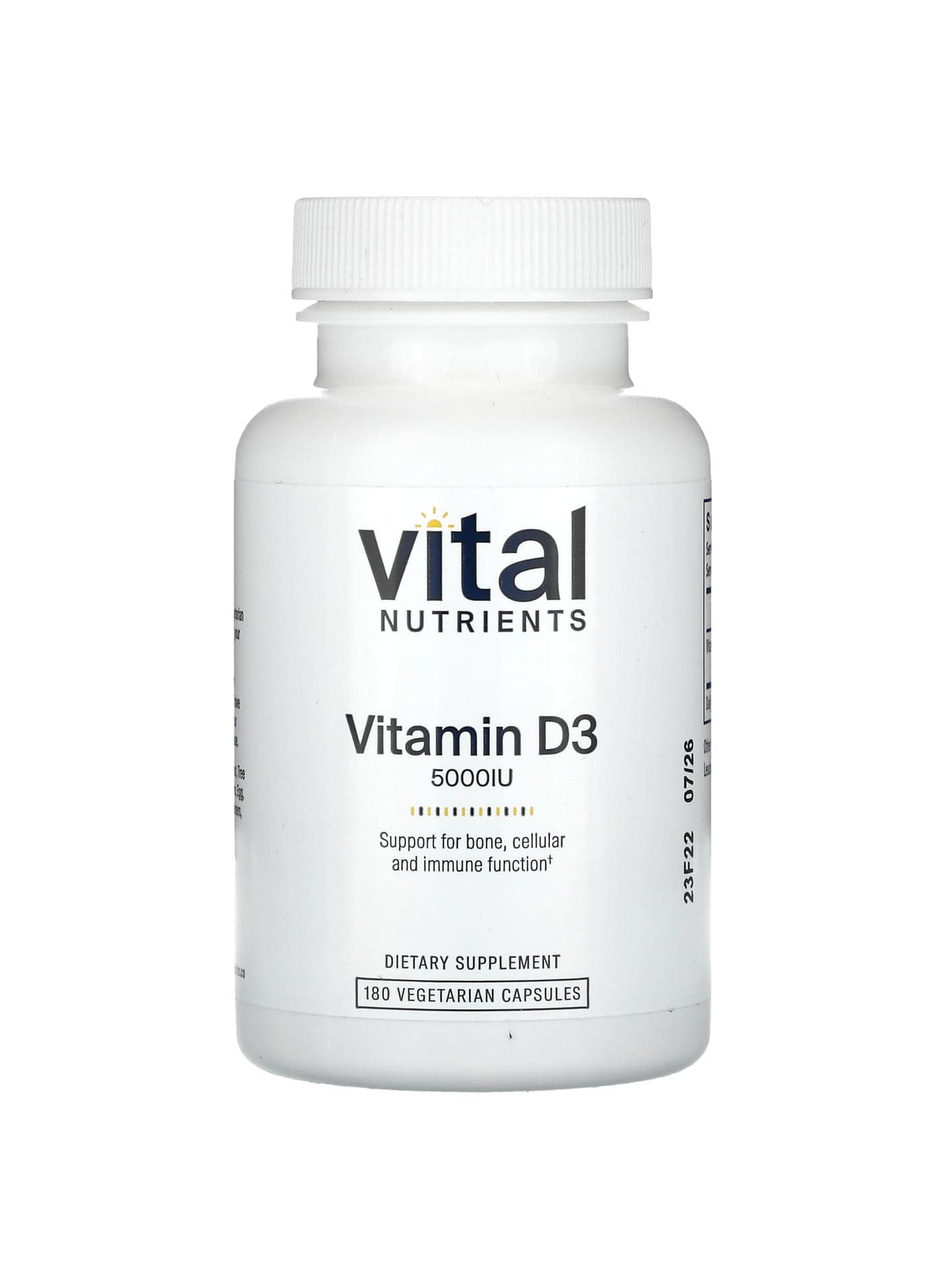 Vitamin D3, 5,000 IU, 180 Vegetarian Capsules
