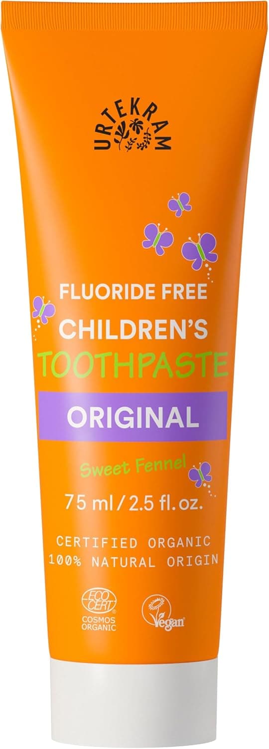 Urtekram Childrens Toothpaste Liquorice 75 ml No Fluoride 100 Ingredients of Natural Origin