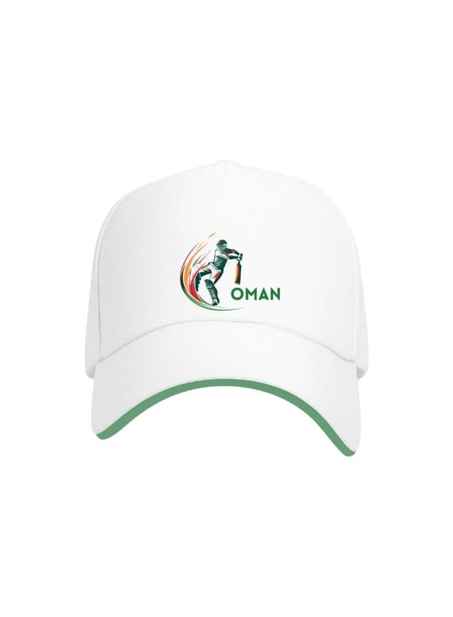 Oman Sports Cricket Cap For Men | Adjustable Metal Buckle | Lightweight Breathable Hat For Cricket Practice,Outdoor Sports,Events & Everyday Wear