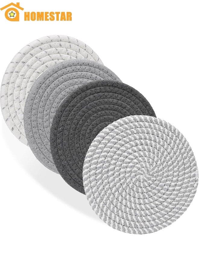 Set of Four Heat Resistant Hot Pads for Kitchen Countertops Tables Home Essentials and Farmhouse Decor