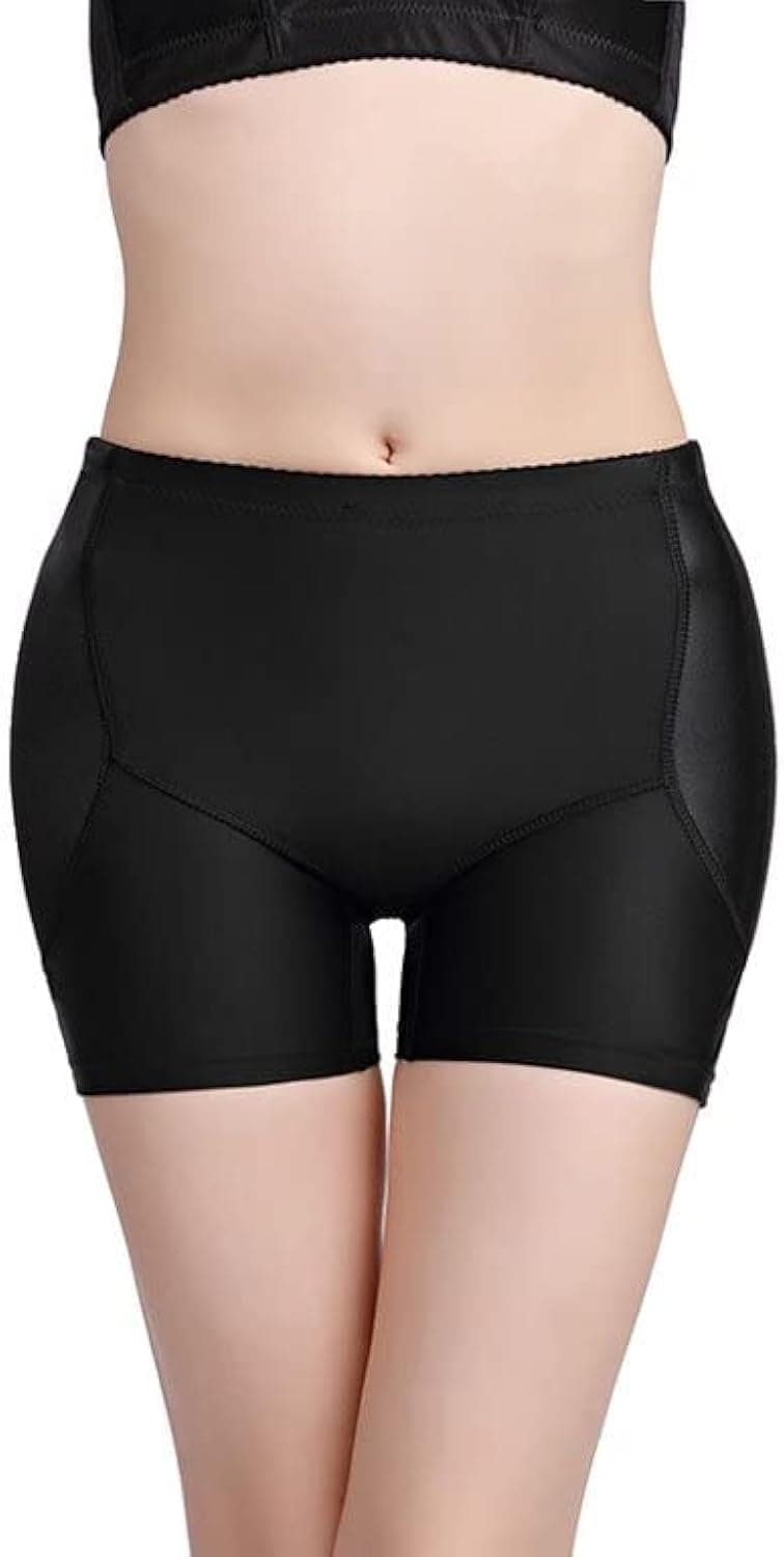 munaafi Butt Lifter Hip Enhancer Pads Underwear Shapewear Lace Padded Control Panties Shaper Booty Fake Pad Briefs (Black, 4XL)