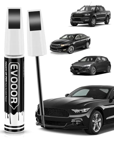 EVOOOR UAUDM6373M6877 Black Ebony Touch Up Paint for Ford Exact Match 2 in 1 Paint Pen for Chips and Nicks Repair