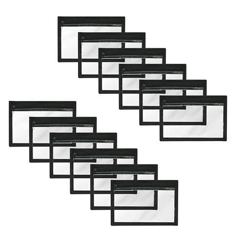 LIFESTICE Transparent Pouches for Travel | Clear Pouche for Makeup | Small Pouches with Zip for Storage|Pouch Jewellery Organiser|Plastic Pouch with Zipper,Travel Accessories Pouch (Pack of 12)