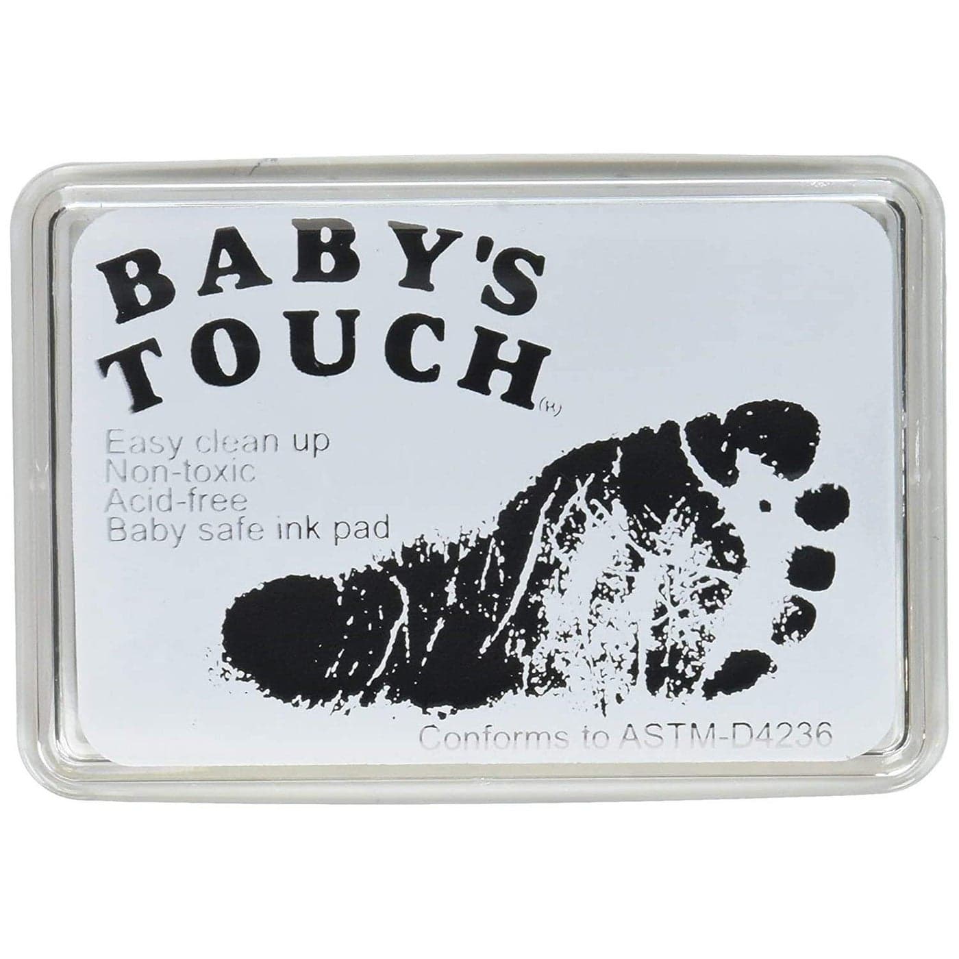 Babys Touch Baby Safe Reusable Hand Foot Print Ink Pads Black