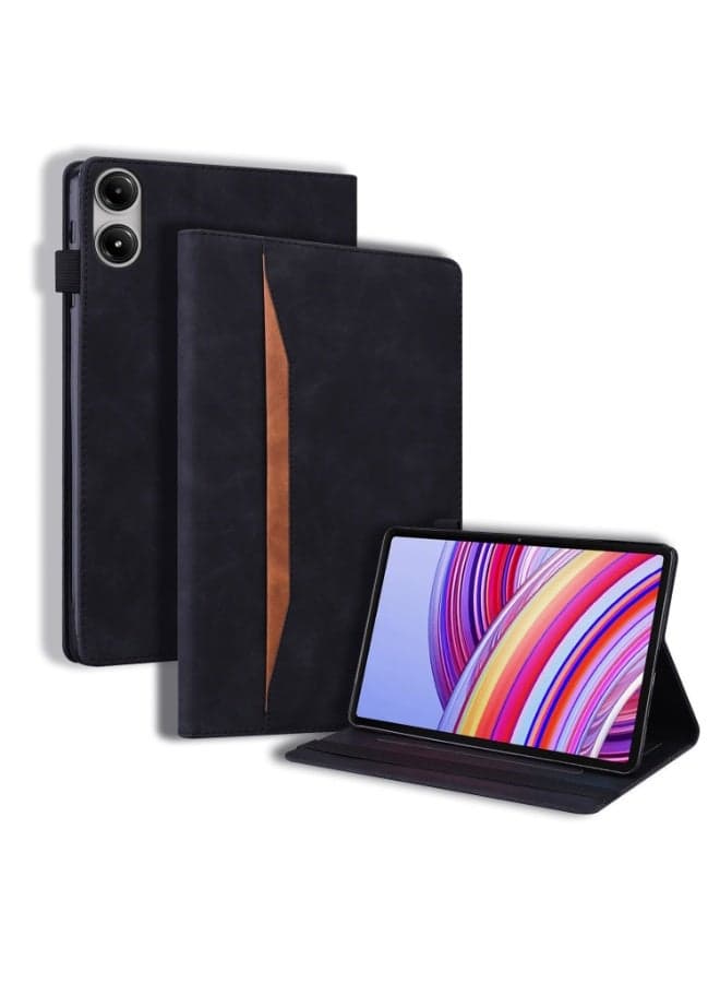 Tablet Case Compatible with Xiaomi Poco Pad M1 12.1 inch 2025, PU Leather Retro Folio Flip Shell Wallet Case with Card Slots, Multi-Angle Stand Shockproof Cover