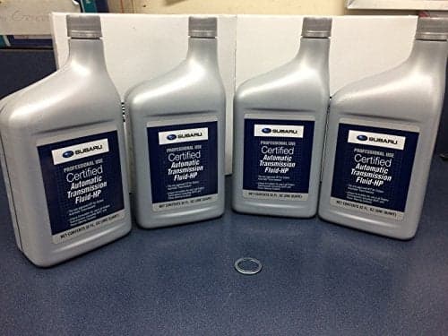 Subaur Genuine Automatic Transmission Fluid 4 quarts SOA427V1500 with gasket 11126AA000
