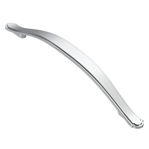 Alzassbg 10 Pack Polished Chrome Cabinet Pulls 614 Inch160mm Hole Centers Cabinet Handles Arch Kitchen Hardware for Cabinets and Drawer AL3028CP