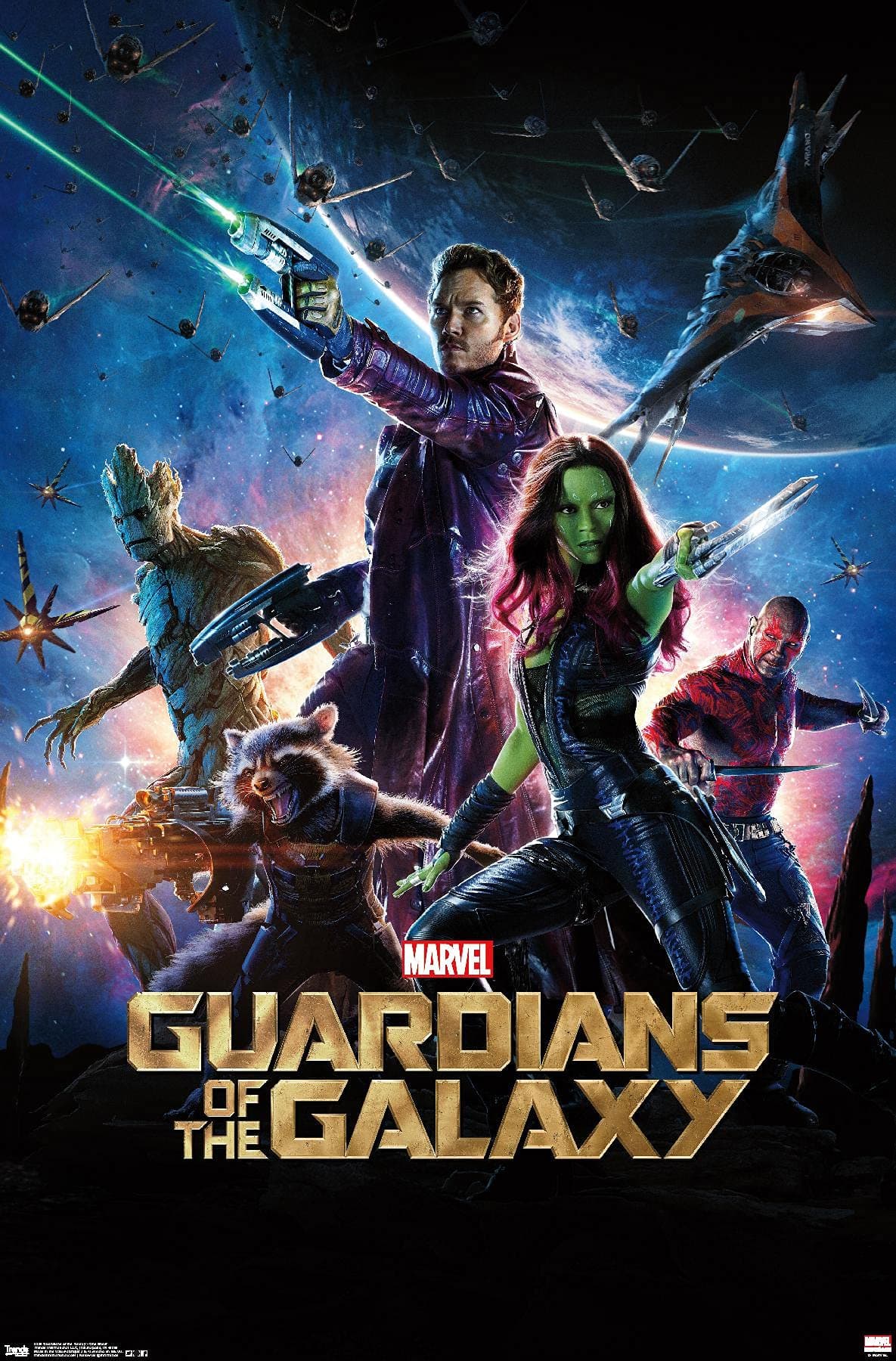 Trends International Marvel Cinematic Universe - Guardians of the Galaxy - One Sheet Wall Poster, 22.375" x 34", Premium Unframed Version