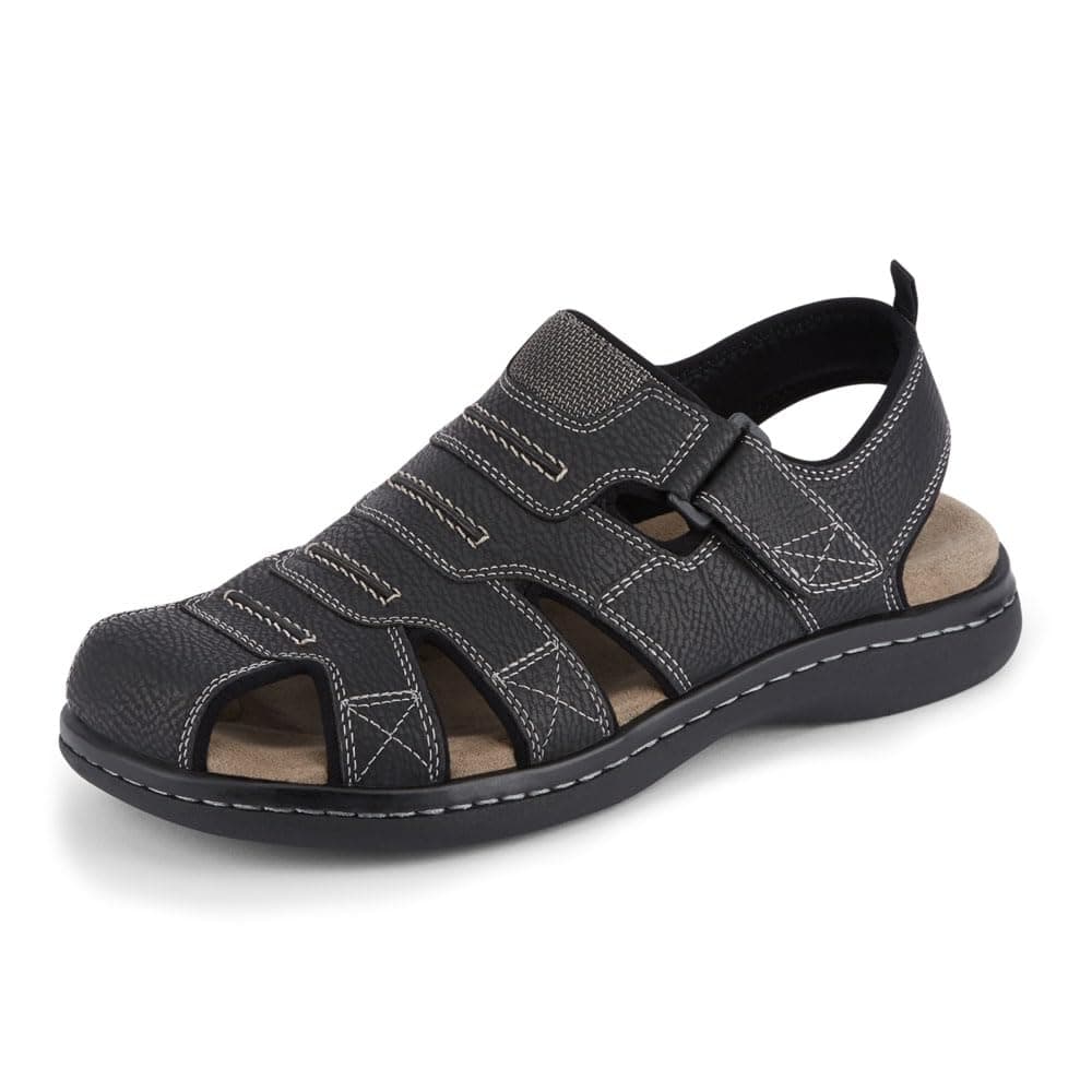 Dockers Men's Searose Fisherman Sandal, Black, 9 Wide
