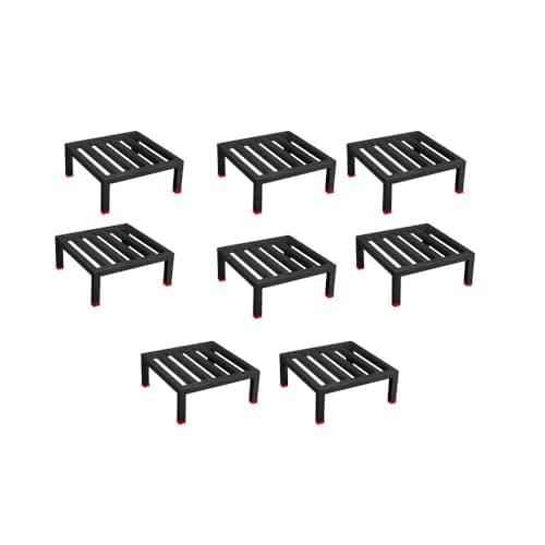 NAYRA Square Plants Stand Set of 8 Stands| Black Iron Stand For Heavy Gamla and Planter |Stand for Home Garden and Balcony(Set-8)