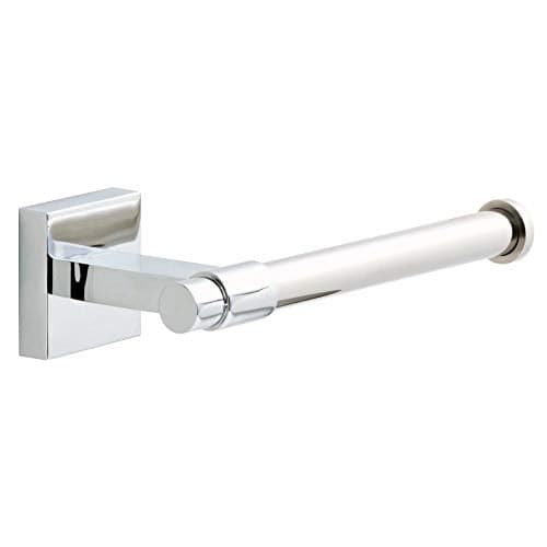 Franklin Brass Maxted (1-Pack) Toilet Paper Holder Polished Chrome Tissue Roll Holder for Bathroom Organization & Storage Euro Single Post Post Toilet Tissue Holder Wall Bathroom Accessories MAX51-PC