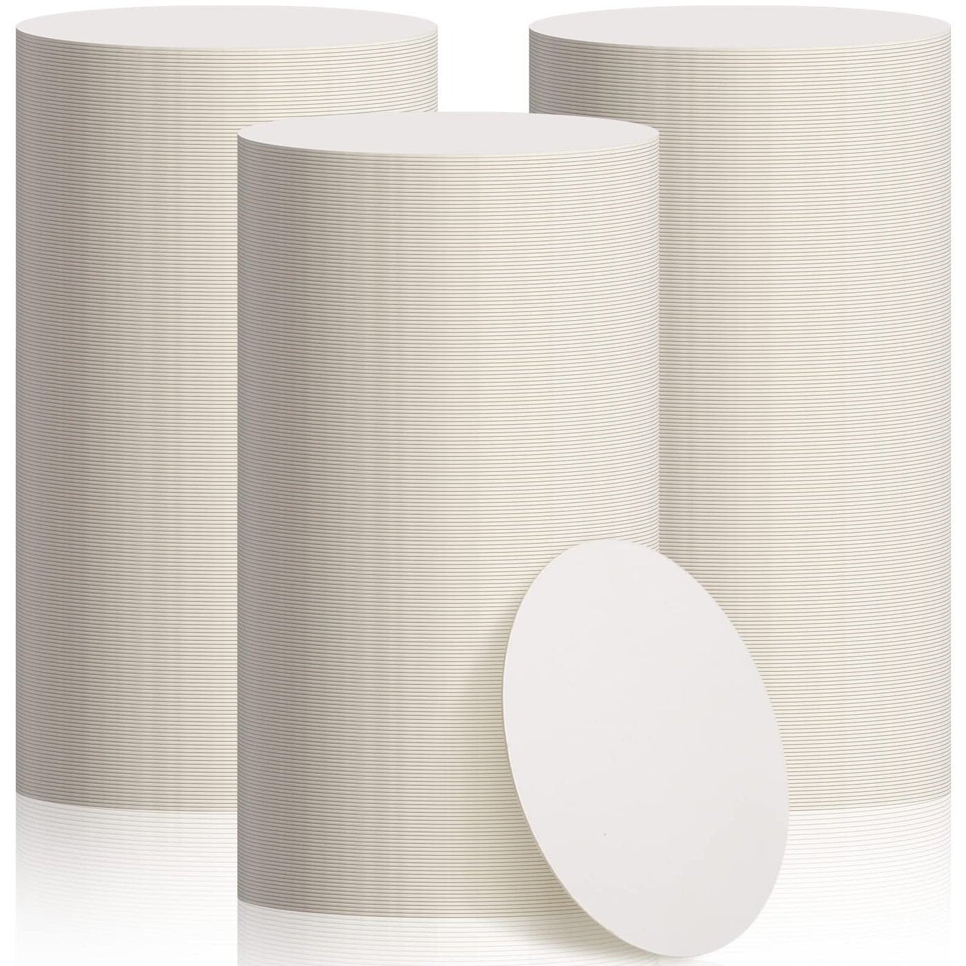 TaoBary 600 Pcs Disposable Paper Bar Coasters Bulk 4 Inch Cardboard Coasters Blank for Drinks DIY Crafts Arts Wedding White