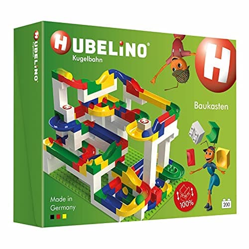 Hubelino Marble Run 200Piece Big Building Box The Original Made in Germany Certified and AwardWinning Marble Run 100 Compatible with Other Building Sets