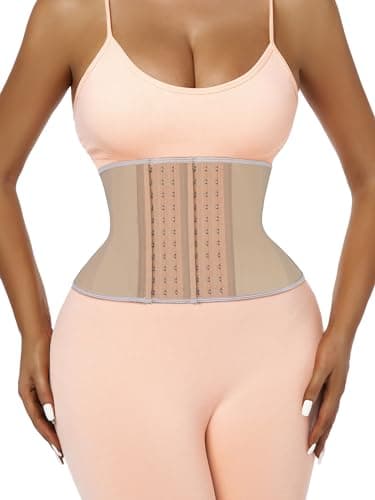 Atbuty Short Torso Waist Trainer for Women Cincher Corset Latex 8 Inch Slimming Girdle for Tummy Control Lower belly