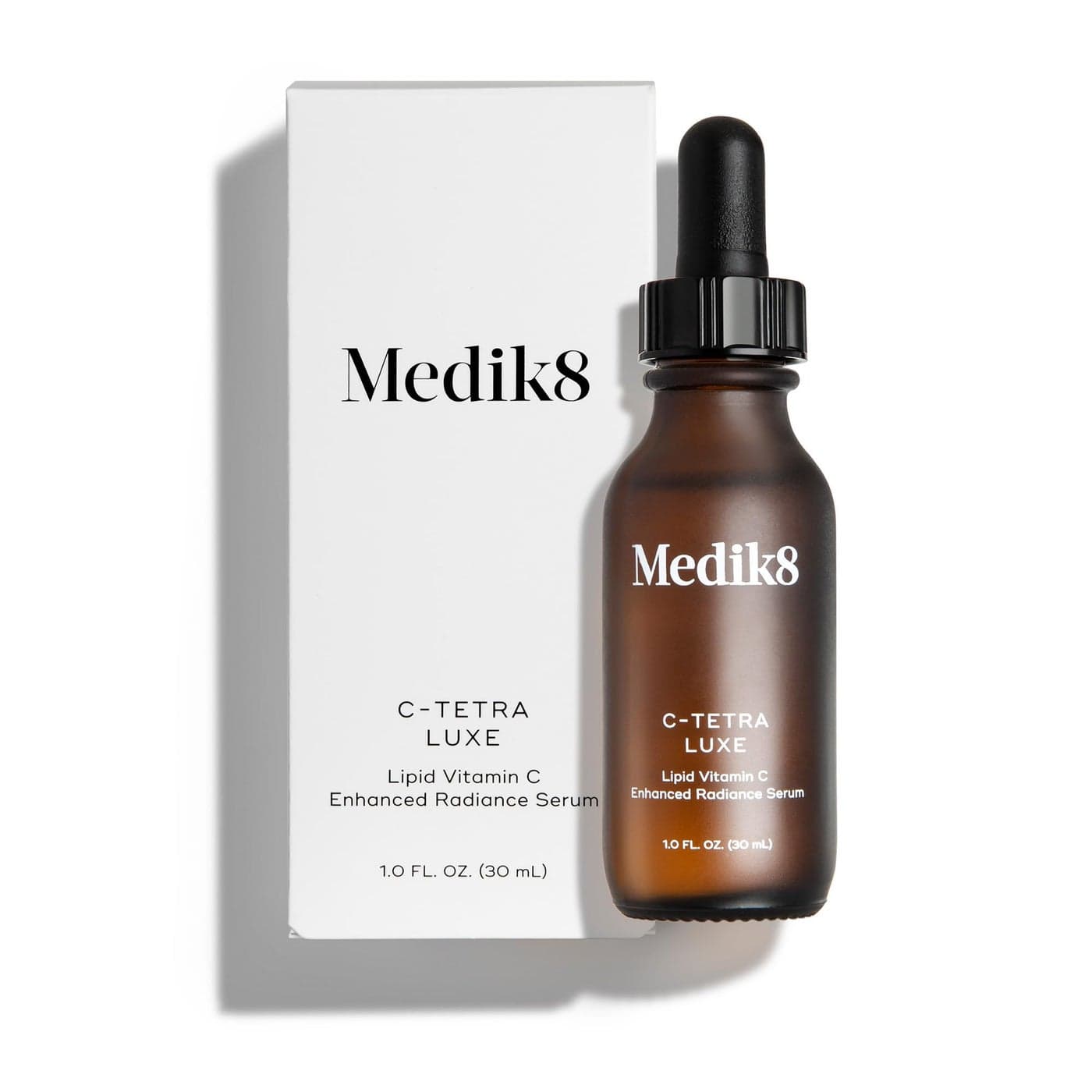 Medik8 CTetra Luxe Brightening Balancing Plumping Daily Vitamin C Face Serum Firms and Smooths Fine Lines and Wrinkles With Squalane 10 oz