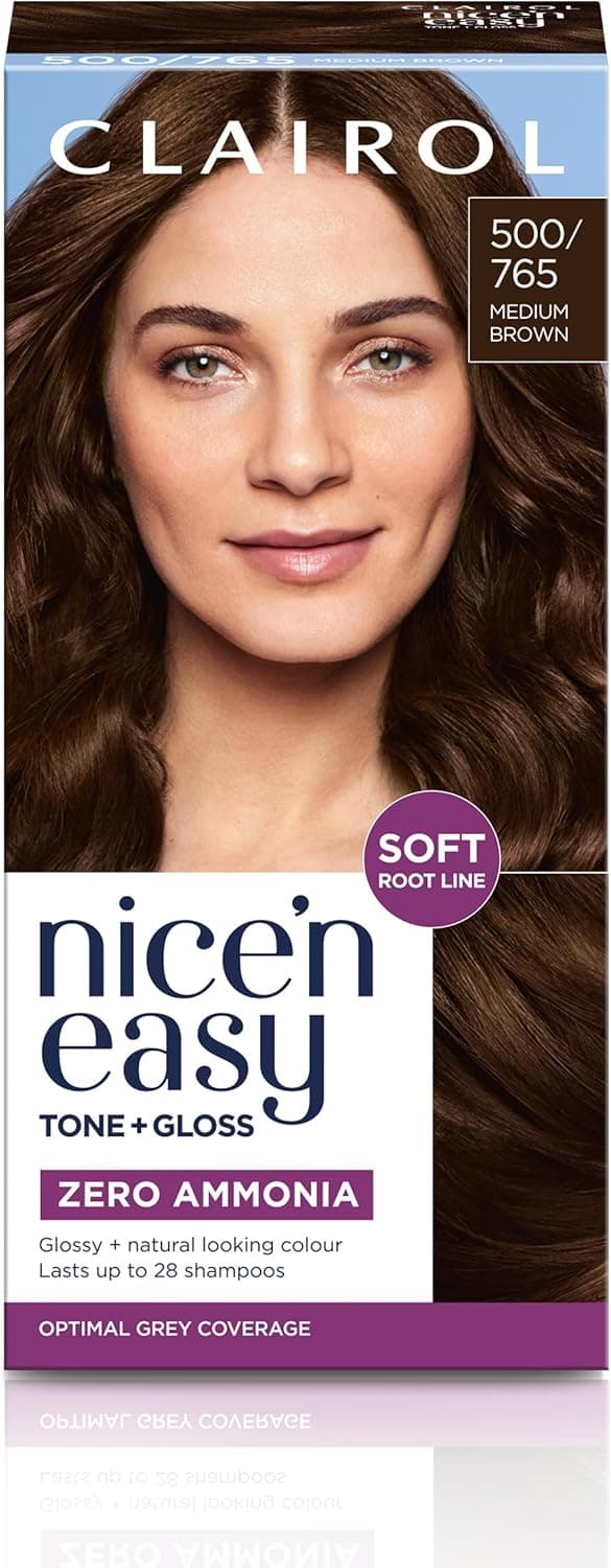 Clairol Nicen Easy ToneGloss Semi Permanent Hair Dye 500765 Medium Brown