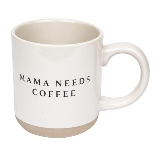 Sweet Water Decor Mama Needs Coffee Stoneware Coffee Mugs - 14Oz Cute Coffee Mugs for Hot & Cold Drinks - Dishwasher & Microwave Safe - Mothers Day Gift - Ideal Tea & Espresso Mugs