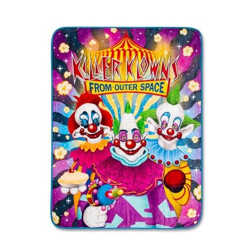 Killer Klowns from Outer Space Characters Raschel Fleece Throw Blanket Soft Plush Cover for Sofa Bed 45 x 60 Inches