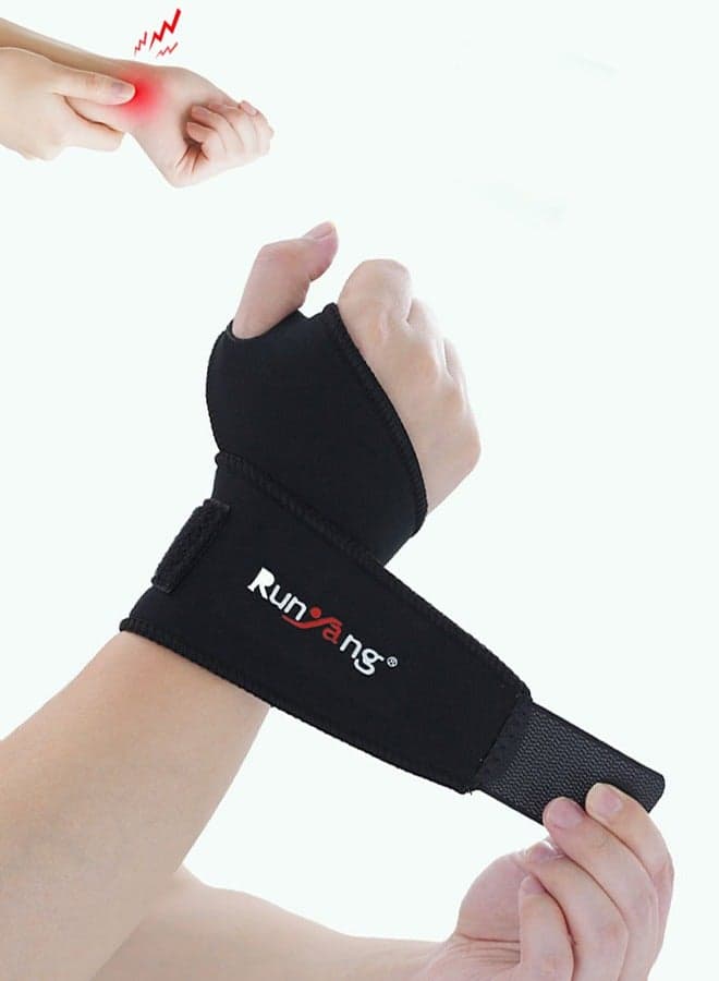 Adjustable Hand Wraps – Wrist & Knuckle Support Essentials for Men & Women, Black