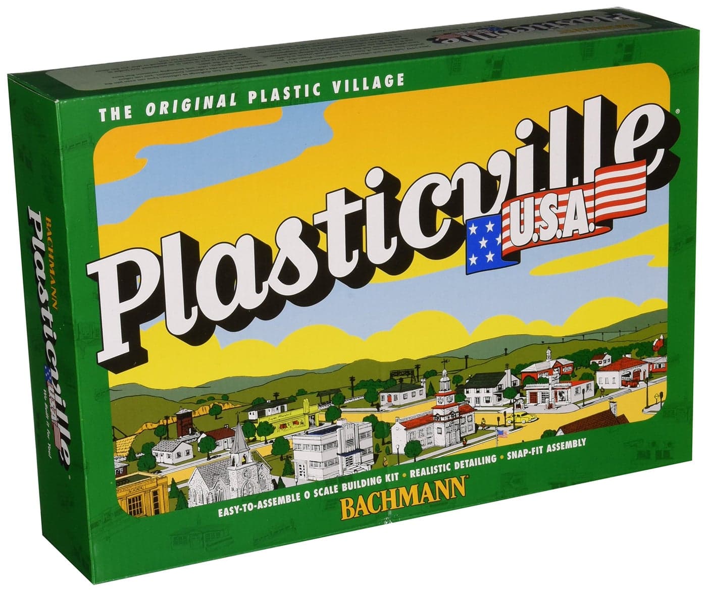 Bachmann Trains - PLASTICVILLE U.S.A. BUILDINGS – CLASSIC KITS - POLICE STATION w/POLICE CAR - O Scale