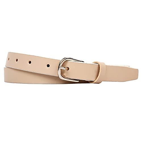 SIDEWOK Plain Casual Sleek Belt For Women/Girls (Cream)
