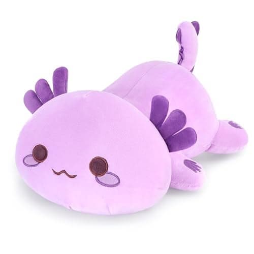 Onsoyours Cute Axolotl Plush 19 Soft Large Stuffed Animal Salamander Big Plush Pillow Kawaii Plushie Toy for Kids Pruple Axolotl 19