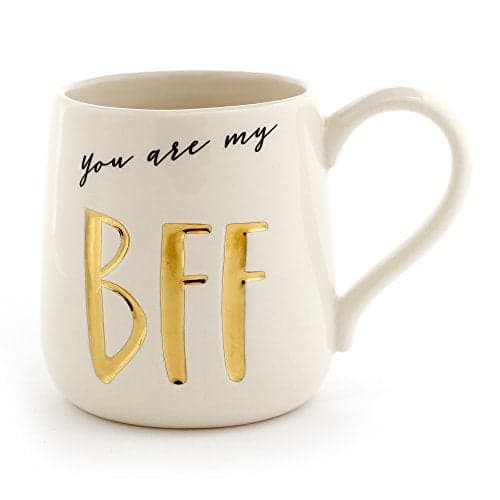 Enesco Our Name Is Mud Bff Stoneware Engraved Coffee Mug Gold 16 Ounce Pack of 1