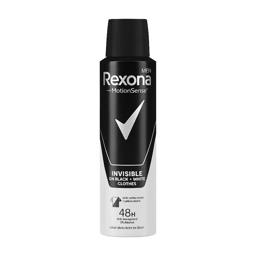 Rexona Men MotionSense Invisible On Black + White Clothes Deodorant Body Spray- 200ml
