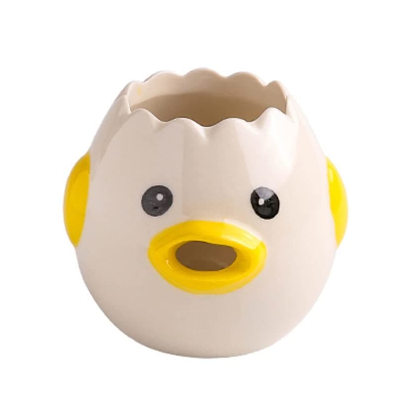 Egg White Yolk Separator Kitchen Egg Separator Yolk Separator Cute Egg Filter Egg Separator Creative Kitchen Tool Household (Yellow)