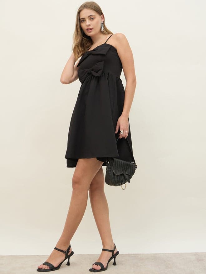 Bow Bodice Mini Dress — XL