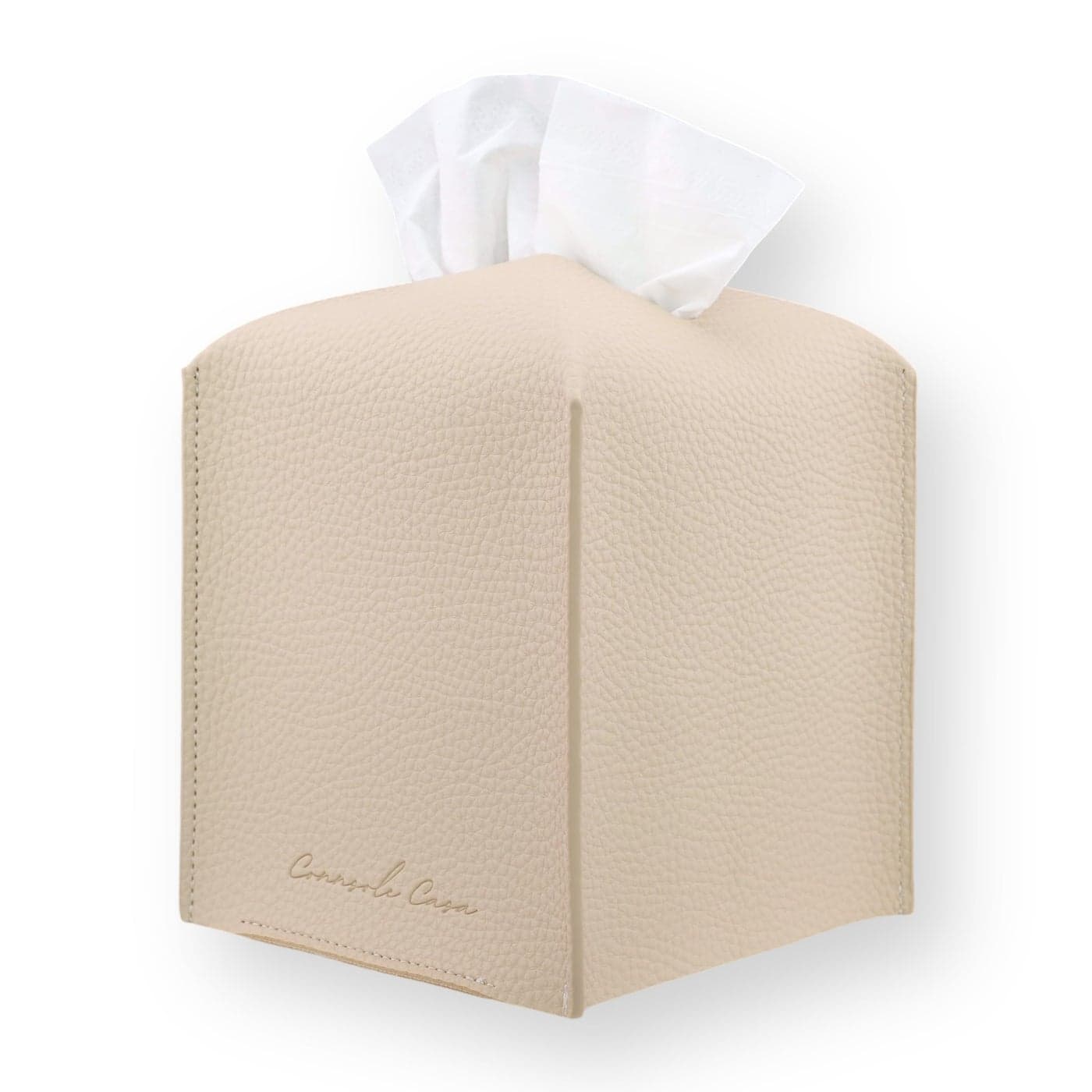Connsole Casa Premium PU Leather Tissue Box Holder Elegant HotelStyle Tissue Box Cover for Home Office Car Dcor Tissues Cube Organizer for a Natural Classic Look Brown