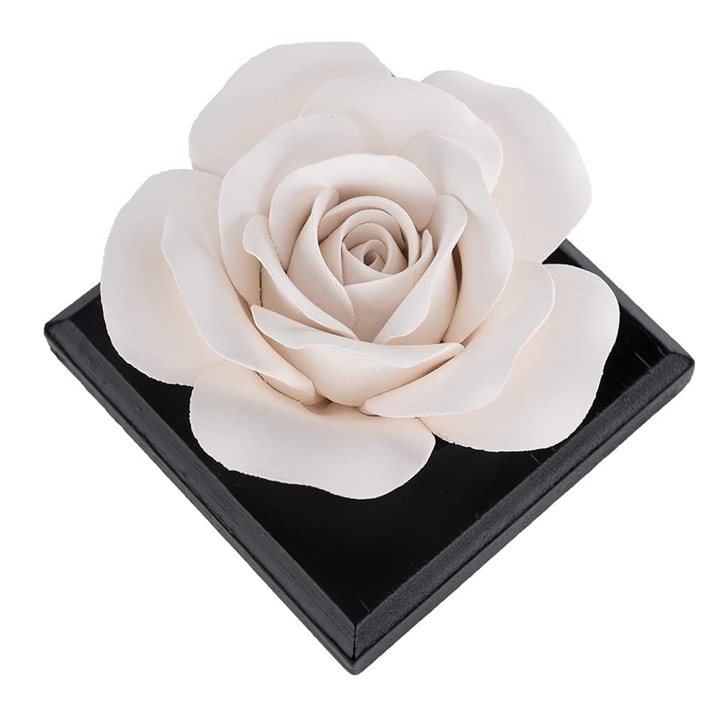 MOLIMAO Rose Flower Styling Essential Oil Diffuser Stone NonElectric Handmade Products Decorative Tabletops Car Decoration OrnamentsEssential Oils Not Included