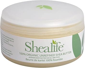 150 Grams Organic Unrefined Shea Butter for Conditioning Sensitive and Dry Skin Baby Skin Salve Treatment of Eczema Psoriasis and Damaged Skin Supplied Direct by Shea Life Skincare 150g 529 oz