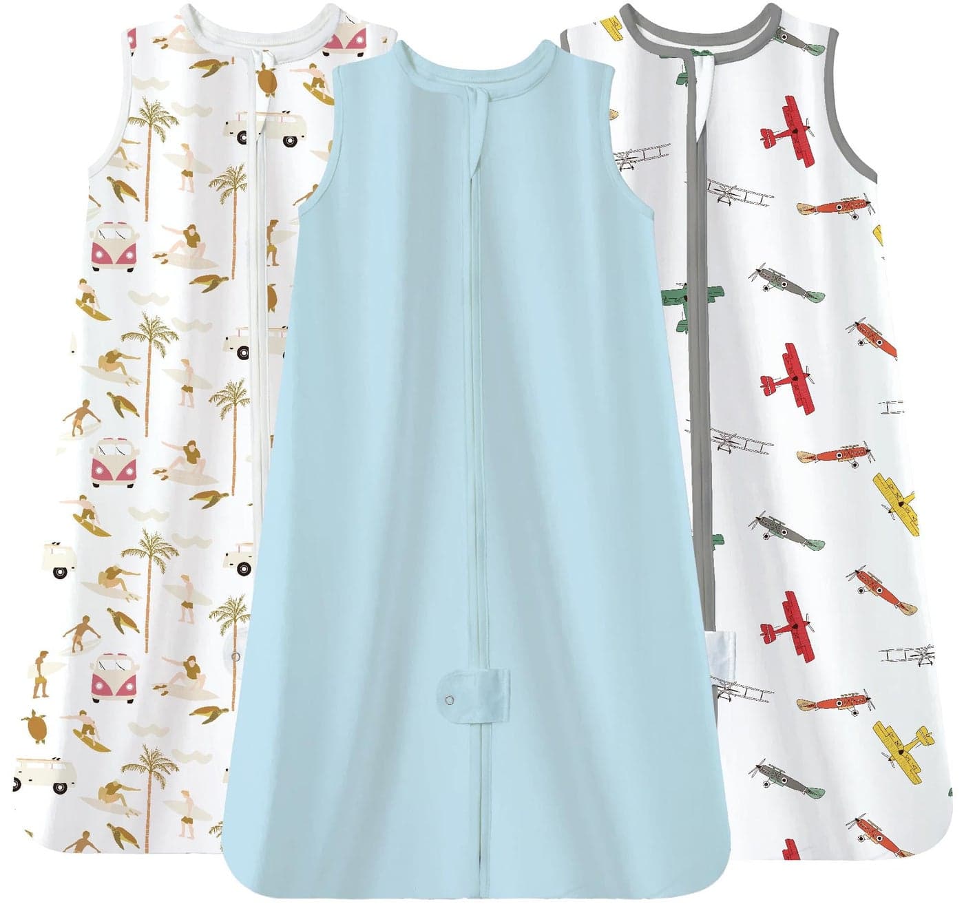 TotAha Sleep Sack 3 Pack Breathable Sleep Bag for Infant Girl Boy Wearable Blanket Baby Sleeping Sacks with 2way Safe Zipper 05 TOG