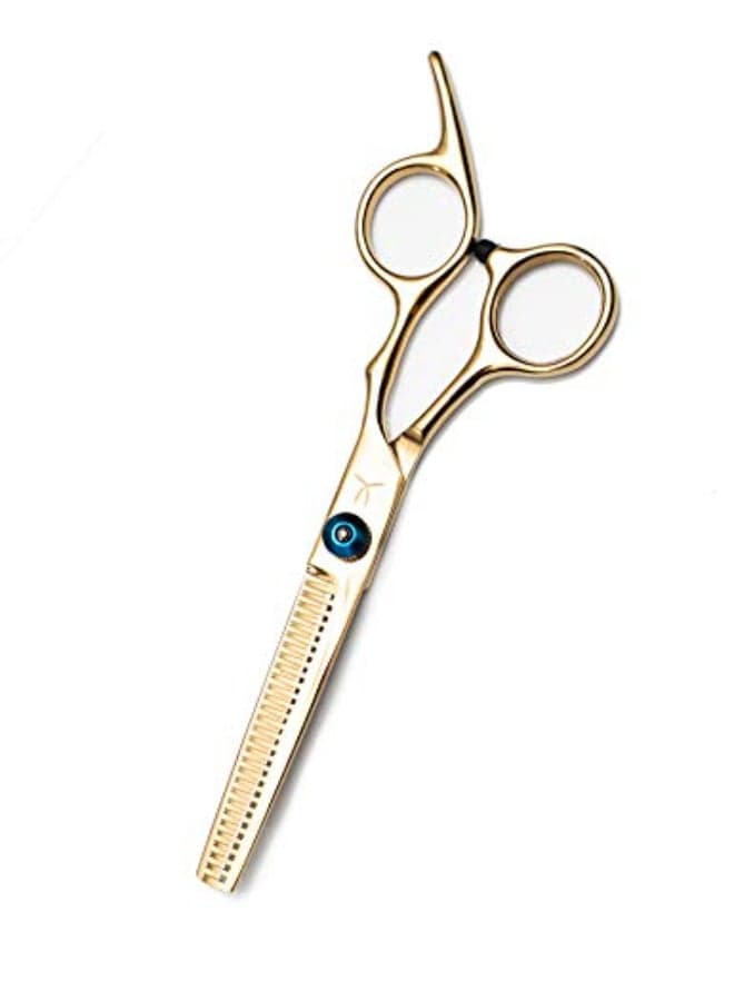 FARRAY Hair Cutting Scissors Thinning Shears65 Inch Professional Stainless Steel Barber Hair Scissorsfor Both Salon and Home Use Golden