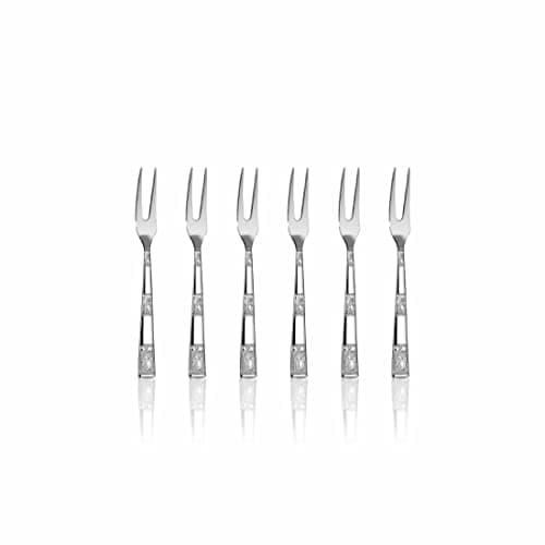 Shri & Sam Stainless Steel Lotus Fruit Fork,6 Pieces