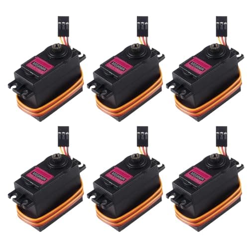 AEDIKO 6pcs MG996R Servo Motor Control 180 Angle Metal Gear Servo Digital High Speed Torque Servo Motor for Smart Car Robot Boat RC Helicopter