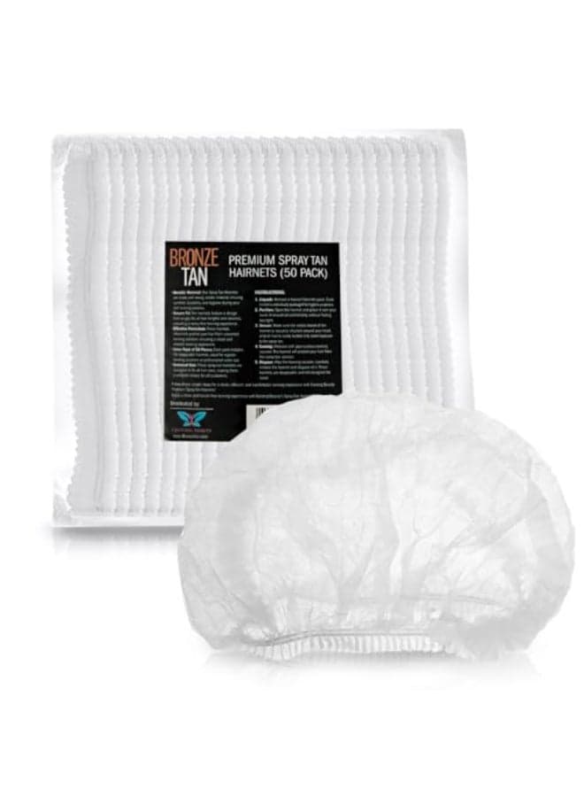Bronze Tan Hair Nets for Spray Tanning or Food Service Spray Tanning Supplies Essential for Sunless Tanning Perfect for Salons and Home Use Protects Hair from Spray Tan Solution 50 Pack