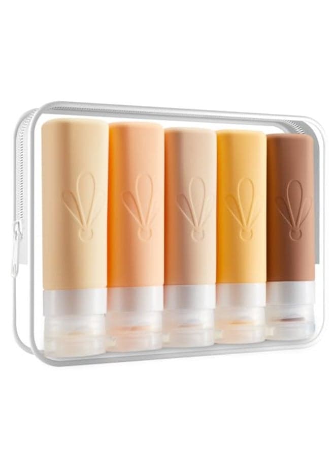INSFIT Travel Bottles for Toiletries TSA Approved 3oz Travel Size Toiletries BPA Free Leak Proof Squeezable Silicone Tubes Travel Essentials for Shampoo Conditioner Lotion Soap